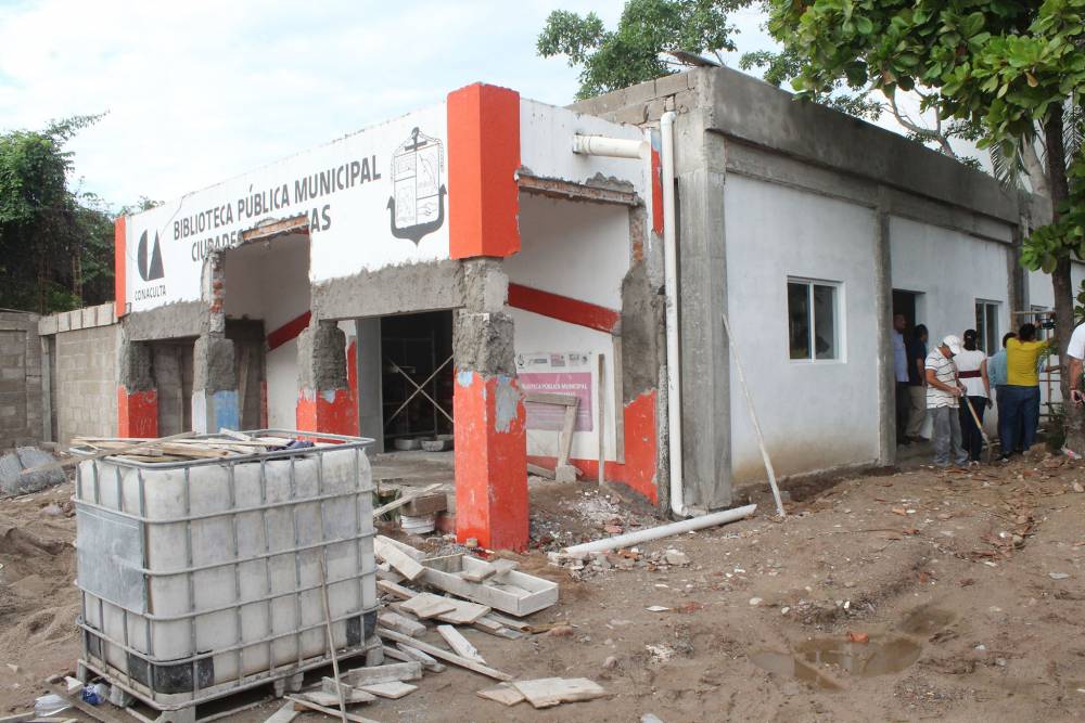 Avance de 90% en la nueva Biblioteca de Mojoneras