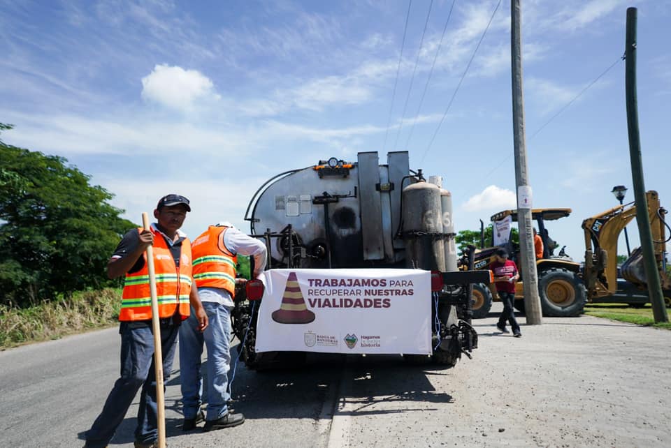 Arrancó el programa de bacheo en Bahía de Banderas