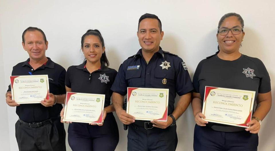 Reconocen a elementos de la Comisaría por curso de seguridad