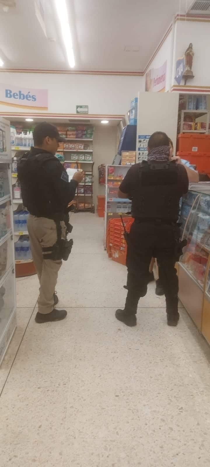 Seguridad en comercios y cajeros.