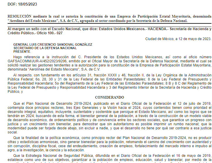 Fortalecerá al turismo la nueva Aerolínea del Estado Mexicano 1 Aerolineas