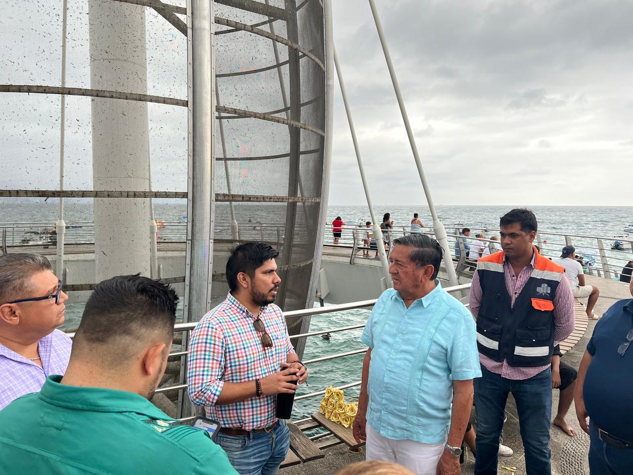 Profe Michel supervisa la rehabilitación del emblemático Muelle de Los Muertos 1 Muelle de Los Muertos