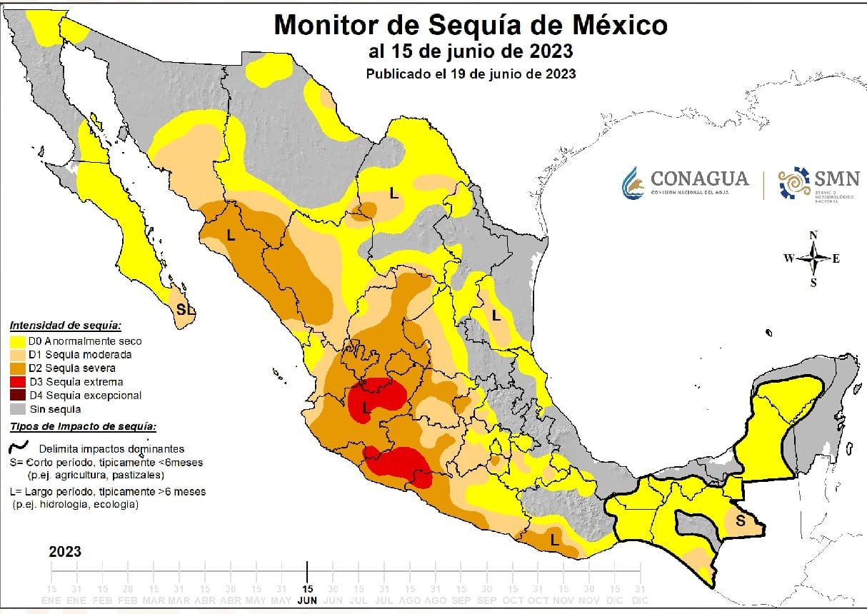 Jalisco ocupa el primer lugar entre los estados con sequía extrema
