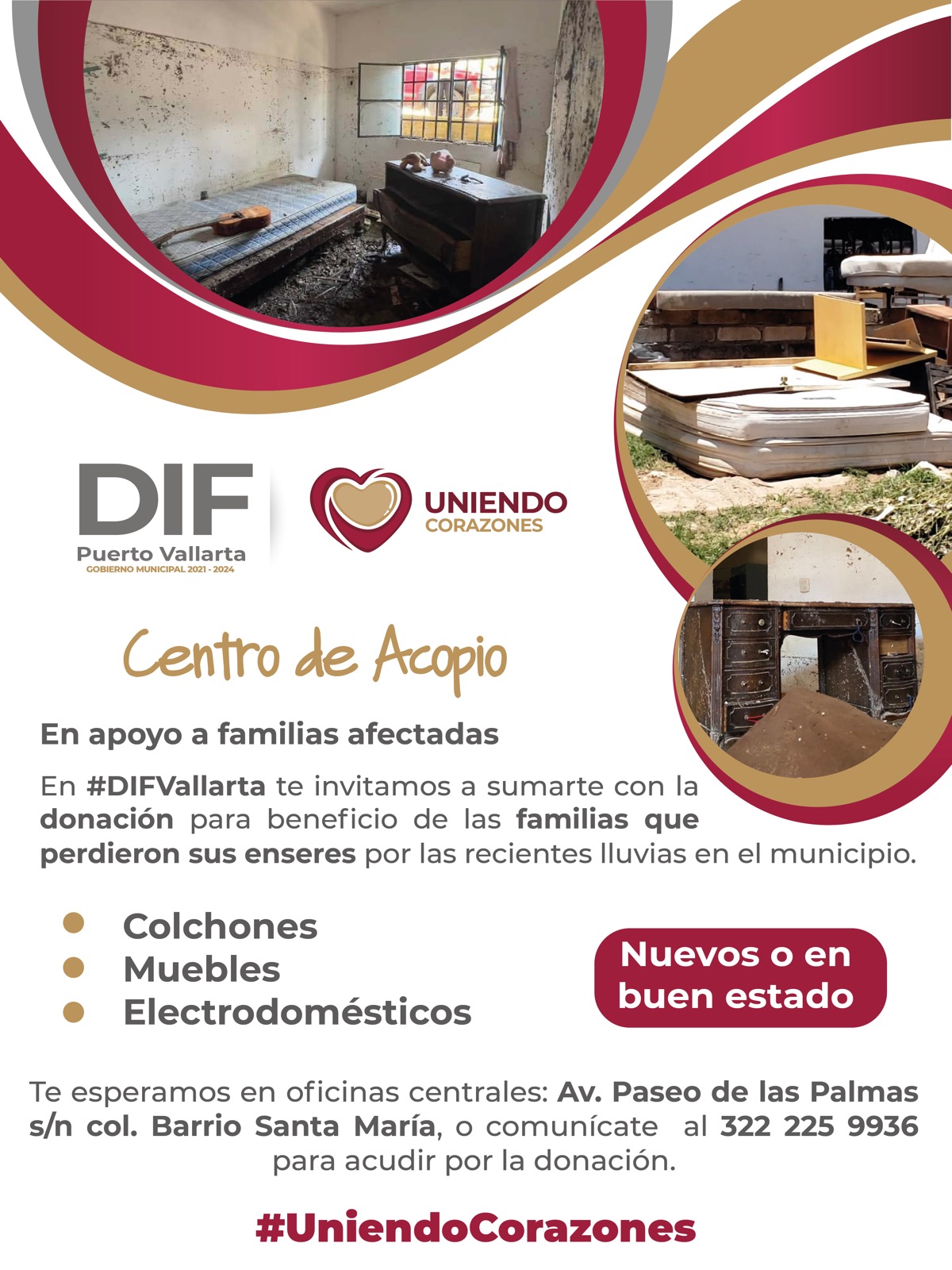 DIF Puerto Vallarta realiza colecta para apoyar a familias afectadas por las lluvias 1 familias afectadas