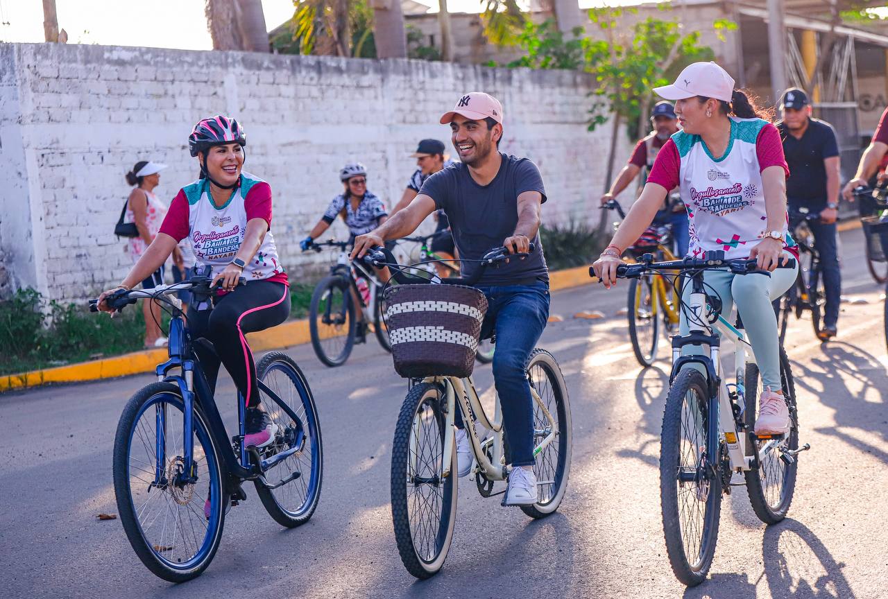 Estrenan la nueva calle José Ponce con rodada ciclista recreativa 1 calle José Ponce