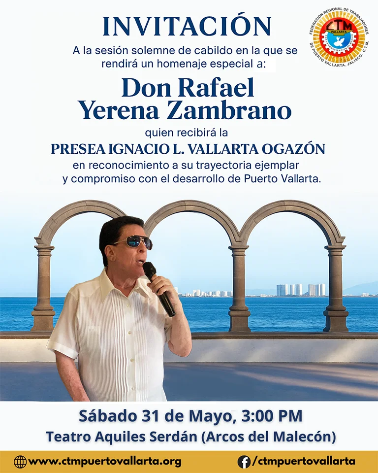 Rinden homenaje a Rafael Yerena Zambrano con la presea Ignacio L. Vallarta 1 Invitacion Yerena Vallarta 2025