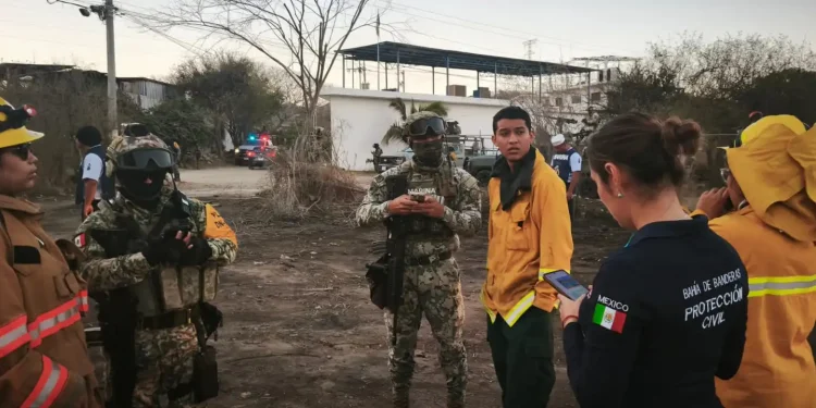 Refuerzan operativo interinstitucional para combatir incendios en Bahía de Banderas